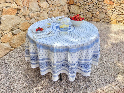 Round Tablecloth coated or cotton Marat d'Avignon Bastide RB